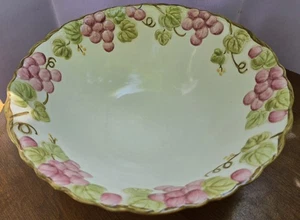 VTG METLOX POPPYTRAIL PINK 12" ROUND SERVING BOWL GRAPES VINES UNMARKED READ - Picture 1 of 16