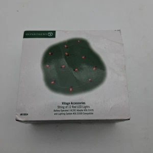 Dept 56 Accessori Villaggio di Natale Stringa di 12 Luci ROSSE 810834 TESTATO - Foto 1 di 8