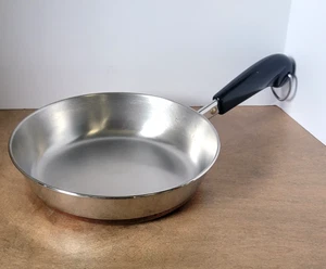 Vintage Revere Ware 7 Zoll Kupferboden Edelstahl Pfanne Bratpfanne ohne Deckel - Bild 1 von 5