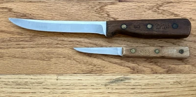 芝加哥餐具 2 件套刀 61S 6 英寸实用和 102S 3 英寸磨砂不锈钢 — 第 1/4 张图片