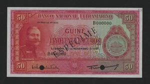Portugal Guinea 50 Escudos 1958 P-37s SPECIMEN IN UNC - Picture 1 of 2