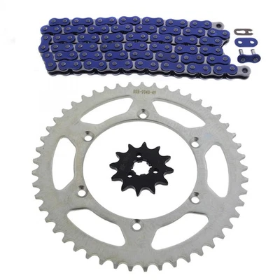 1996 1997 1998 1999 Kawasaki KX125 125 Blue Chain And Sprocket 12/49 112L - Image 1 of 4