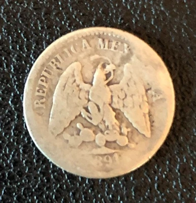 Moneda Mundial 5 Cinco Centavos México 1891 Mo M Foto 1 de 2