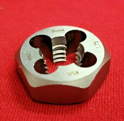M12 X 1.75 Metric 1" Hex Die Irwin Hanson 6644 / 9744 12MM CS USA RH