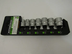 NIB PITTSBURG PRO 7 PC 3/8" Drive SPLINE Socket Set TOOLS - Picture 1 of 2