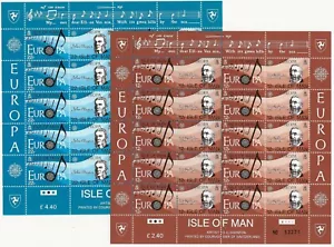 1985 Europa CEPT (Isola di Man) - Anno Europeo della Musica 2 foglietti MNH** - Foto 1 di 1