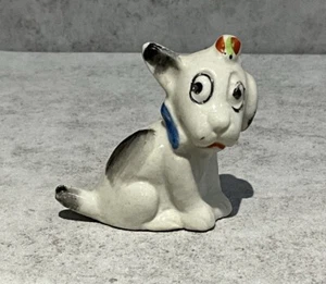 Vintage 2.25” Big Eye Dog with Bug on His Head Figurine Japan - Picture 1 of 5