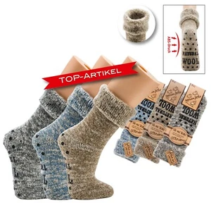 Wollsocken, Thermosocken, Homesocks, ABS-/Stoppersocken, vollplüsch, 63% Wolle - Bild 1 von 6