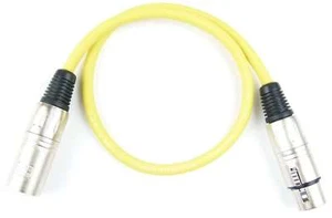 0,5 m Mikrofonkabel, Adam Hall K3 MMF 0050 GELB XLR XLR 3 pol DMX Mikrofon Kabel - Picture 1 of 7