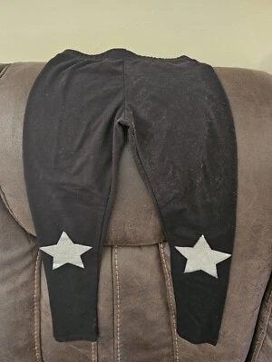 Vigoss Leggings Kid. Black W/ Silver Stars, 7/8 - Image 1 of 3