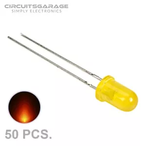 50 x 5 mm helle farbige gelbe Leuchtdiode LED-Glühbirne - USA - Bild 1 von 7