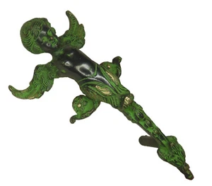 Angel Boy Shape Antique Vintage Style Handmade Brass Big Door Gate Pull Handle - Bild 1 von 10