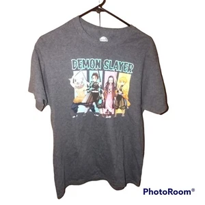 Demon Slayer Shirt Mens Medium Black Short Sleeve Anime Art Casual - Picture 1 of 4