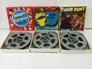 Películas de colección de 8 mm 3 castillos Abbott y Costello Tiger Hunt ciencia ficción - Imagen 1 de 6