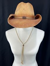 Panama Jack Straw Cowboy Hat One Size Fits All Western Distressed