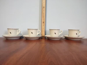 Nespresso N Logo 2 Oz Espresso Demitasse Cup & Saucer Set Of 4 Coffee - Picture 1 of 6