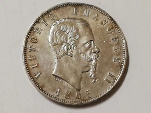 Regno d'Italia - Vittorio Emanuele II - 5 Lire 1865 Napoli RARA. - Foto 1 di 4