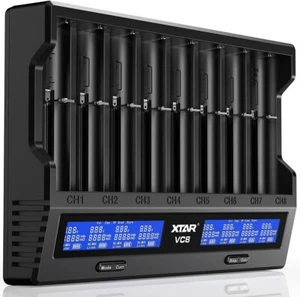 XTAR VC8 Gen2 USB-C LCD Lithium & Ni - MH Battery Charger - Picture 1 of 6