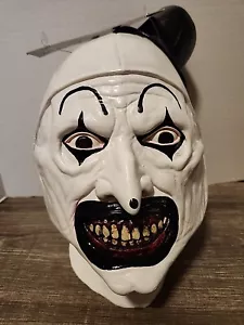 Art the Clown Maske Terrifier Grusel Gruselmaske mit Polyesterhaube Vollkopf - Bild 1 von 12