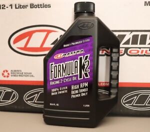  Maxima Formula K2 100% Ester Racing Oil 1 Liter Two 2 Stroke Pre Mix FAST SHIP!