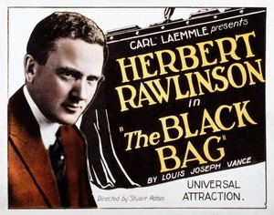 The Black Bag Lobby Card Herbert Rawlinson 1922 Old Movie Photo