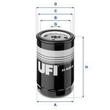 UFI 23,440.00 Oil Filter for Chrysler Ford USA Jeep Mazda Morgan 92->