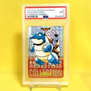 Pokemon Card Japanese【Blastoise】PSA9 No.009 Holo Prism Carddass Vending Bandai - Picture 1 of 13