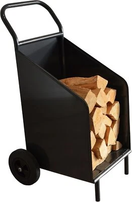 NISCHENMARKT Massiver Kaminholzwagen / Brennholzwagen mit Rollen