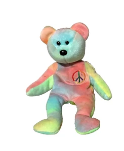Ty Beanie Babies Peace Bear. Small Size . Retired 1996 Edition - Picture 1 of 1