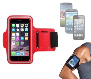 FASCIA DA BRACCIO PORTA CELLULARE CUSTODIA SPORTIVA PER SMARTPHONE COLORE ROSSO - Zdjęcie 1 z 1