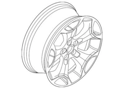 Genuine Ford 2010-2012 Taurus 19" x 8 Wheel Rim Alloy Assembly BG1Z-1007-B - Image 1 of 2