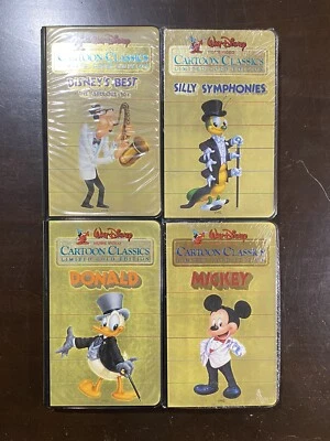 Vintage Walt Disney Home Video VHS Gold Edition Lot Of 4 Mickey Donald 1 Sealed - Image 1 of 4