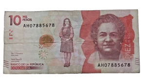 Colombia 10.000 Pesos Virginia Gutiérrez 2019 - Imagen 1 de 2