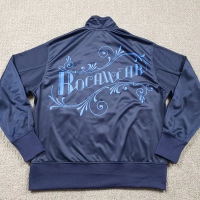 Y2k Rocawear Track Jacket Mens XL Blue Embroidered Full Zip Vintage Hip Hop - Image 1 of 4