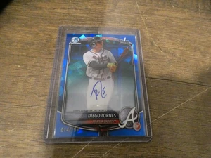 2025 Bowman Chrome Sapphire Diego Tornes /199 1st Autograph Atlanta Braves - Bild 1 von 4