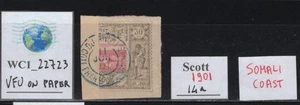 WC1_22723.FRENCH COL.:SOMALI COAST. 30 c. variety 1901 stamp on paper. Sc.14a - Picture 1 of 1