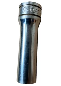 Snap-on Socket 3/8 Dr 3/8 In SF121 Deep 12 Pt Chrome USA Underline Vintage - Picture 1 of 5