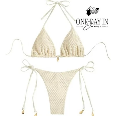 Zaful Tie Back Tie Side Bikini Swimsuit Size S Foto 1 de 4