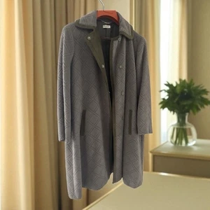 Agnona Alpaca Wool Coat Italy 16 Women's Long Luxury Designer Jacket Fully Lined - Picture 1 of 20