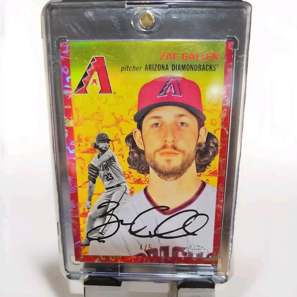 2023 Topps Platinum Zac Gallen Toile Cream Red Refractor #d/5  - Image 1 of 3