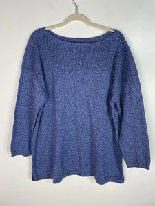 Talbots Pullover 3X Blau Büro Brunch Stretch Minimalistisch Warm Baumwolle Klassisch - Bild 1 von 9