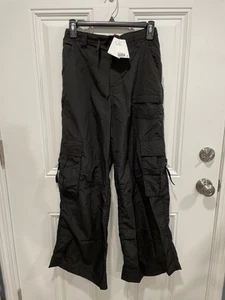 Girls H&M Wide-leg Cargo Pants Black Size 18 (13-14Y) - Picture 1 of 2
