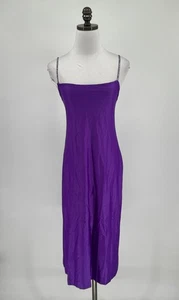 Bojeangles Damen Vintage 70er Disco lila Strass Träger Schlupfkleid Gr. 7/8 - Bild 1 von 5