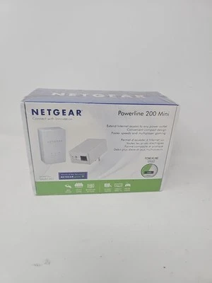 NETGEAR POWERLINE ADAPTERS 200 MINI EXTEND WIFI INTERNET ACCESS XAVB1301 NEW - Image 1 of 4