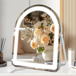 Vanity Mirror with Lights, 12"x10" Lighted Makeup Mirror,Touch Switch 3 Color... - Picture 1 of 6