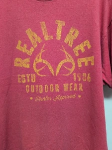 RealTree T Shirt  Women's  Size XL  Pink Yellow Short Sleeve Stretchy  - Picture 1 of 5
