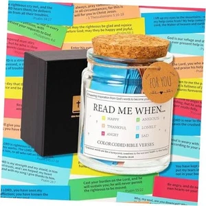 Bible Verse Jar, Read Me When Bible Verses Jar with 96 Color Coded Bible - Picture 1 of 7