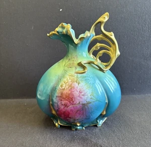 Jarra de porcelana pintada a mano Royal Vienna Alemania 8,5" de alto" antigua - Imagen 1 de 6