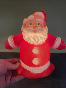 Vintage Santa Glo beleuchtete Wanddeko oder Baumspitze, funktioniert!  - Bild 1 von 4