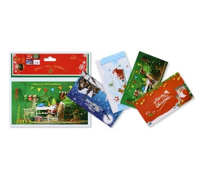 JL SUPPLIES Christmas money gift envelopes Pk Of 4